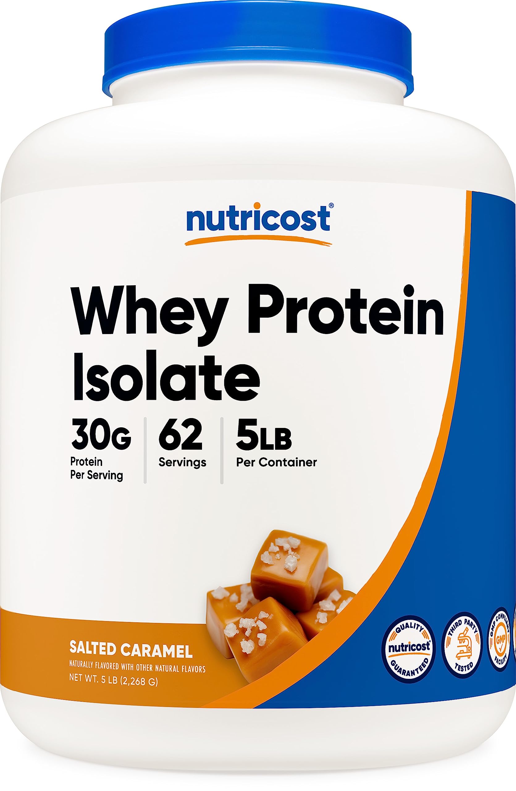 Nutricost Whey Protein Isolate (Salted Caramel, 5LBS) NutricostUS supplements
