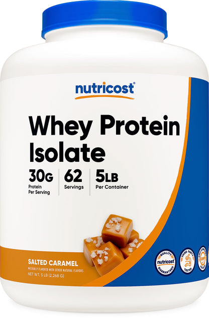 Nutricost Whey Protein Isolate (Salted Caramel, 5LBS) NutricostUS supplements