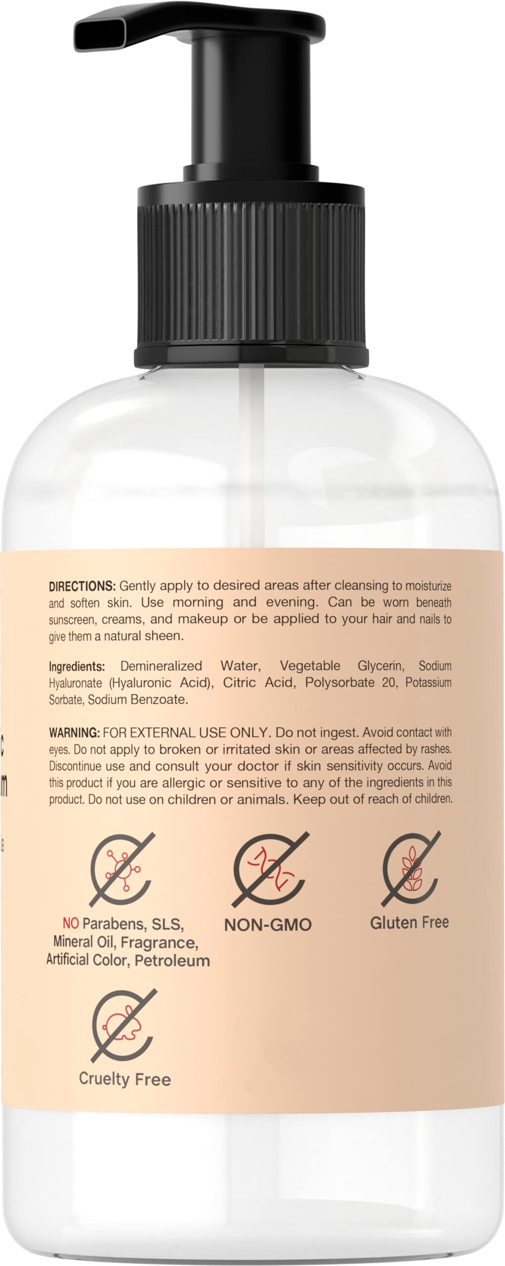 Hyaluronic Acid Serum for Face & Skin | 8 oz | Paraben & SLS Free Moisturizer | Packaging CoeraAu supplements