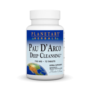 Planetary Herbals PAU D'Arco Deep Cleansing, Herbal Supplement, 735 mg - 72 Tablets Planetary HerbalsAu supplements