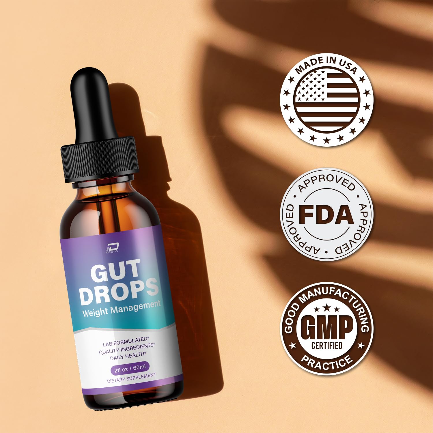 Indelo Gut Drops Healthy Formula – GutDrops All Natural Healthy Levels - Extra Strength Liquid, Reviews (3 Pack – 3 Month Supply) IndeloAu supplements