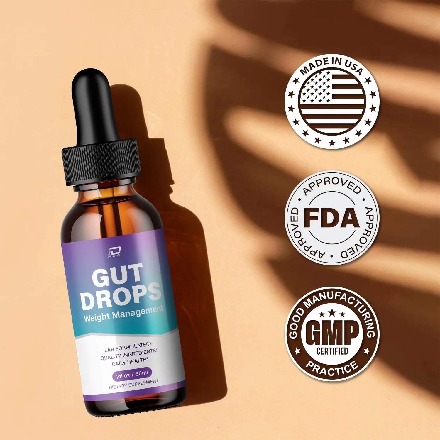 Indelo Gut Drops Healthy Formula – GutDrops All Natural Healthy Levels - Extra Strength Liquid, Reviews (1 Pack – 1 Month Supply) Indelonz supplements