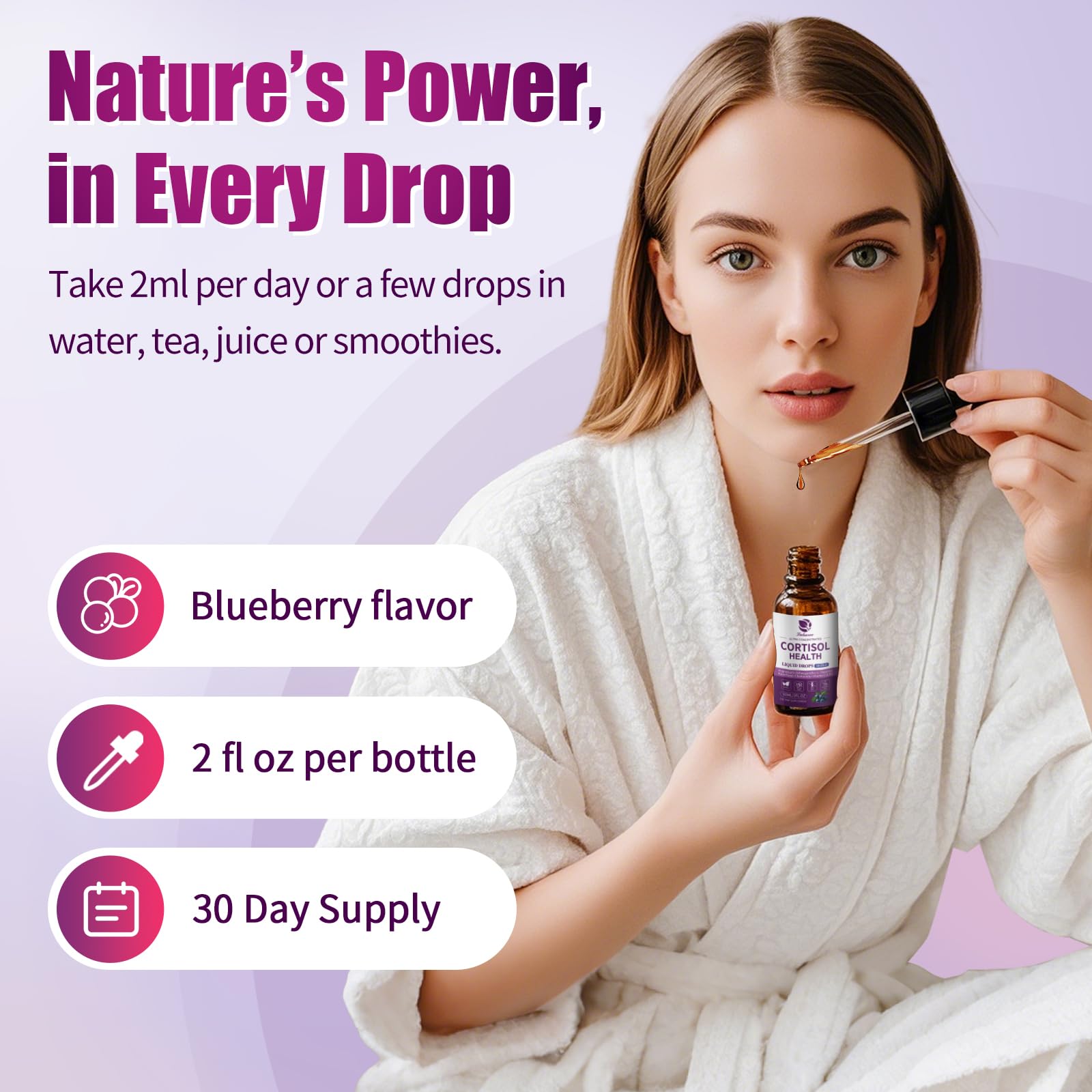 Lukaree Cortisol Supplements for Women, 10 in 1 Cortisol Reducer Detox with Ashwagandha, L-theanine, Kava Kava, Magnesium, Lower Cortisol, Mood, Focus, Sleep Support - 2 FL.OZ, Blueberry Flavor LukareeAu supplements