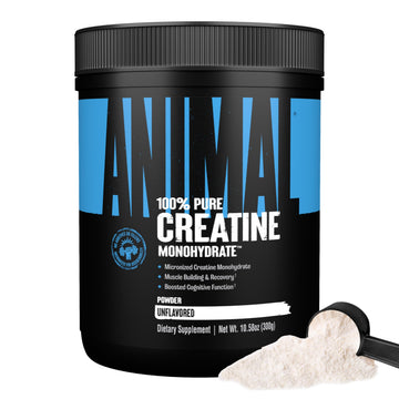 Animal Creatine Monohydrate Powder – Micronized Creatine for Women and Men, Supports Muscle Growth, Strength, Endurance, Recovery and ATP Production, Gym & Workout Supplements - Unflavored, 300g AnimalAu supplements