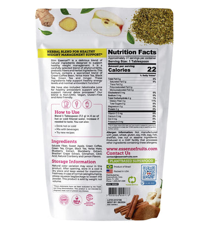 Slim Essenze Instant Berry Tea, Herb & Berry Mix Detox Tea Powder - Drink Hot or Cold EssenzefruitsUS supplements