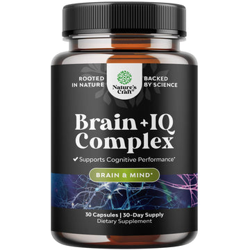 Nootropic Memory Supplement for Brain Support - Memory Pills for Brain Boost and Natural Energy Booster - Vitamin B 12 Bacopa Monnieri Rhodiola Rosea DMAE Ginkgo Biloba Phosphatidylserine Supplement Natures CraftAu supplements