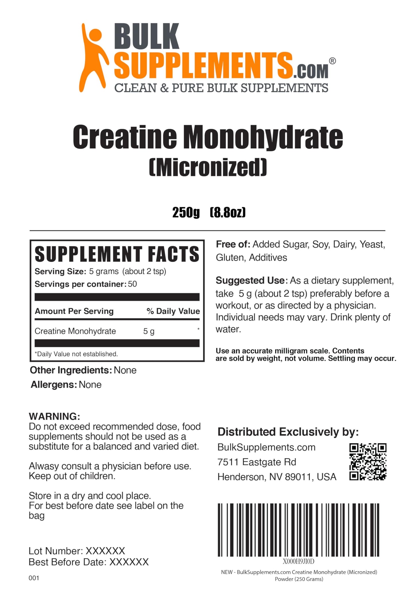 BULKSUPPLEMENTS.COM Creatine Monohydrate Powder - Micronized Creatine BULKSUPPLEMENTS.COMUS supplements