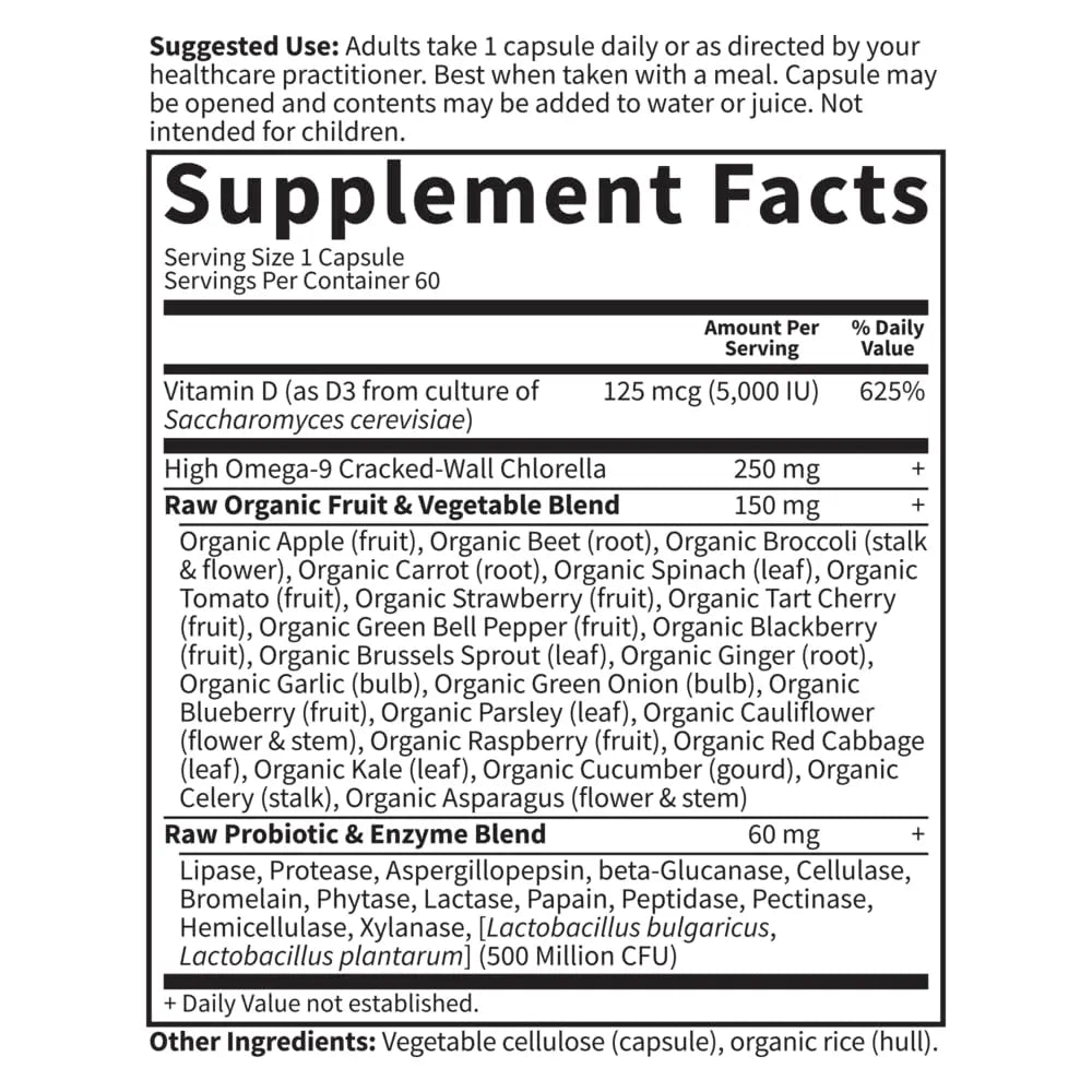 Garden of Life Organics Women's Once Dail,y 60ct & Vitamin Code Vitamin D3 5,000IU, 60ct Garden of LifeAu supplements