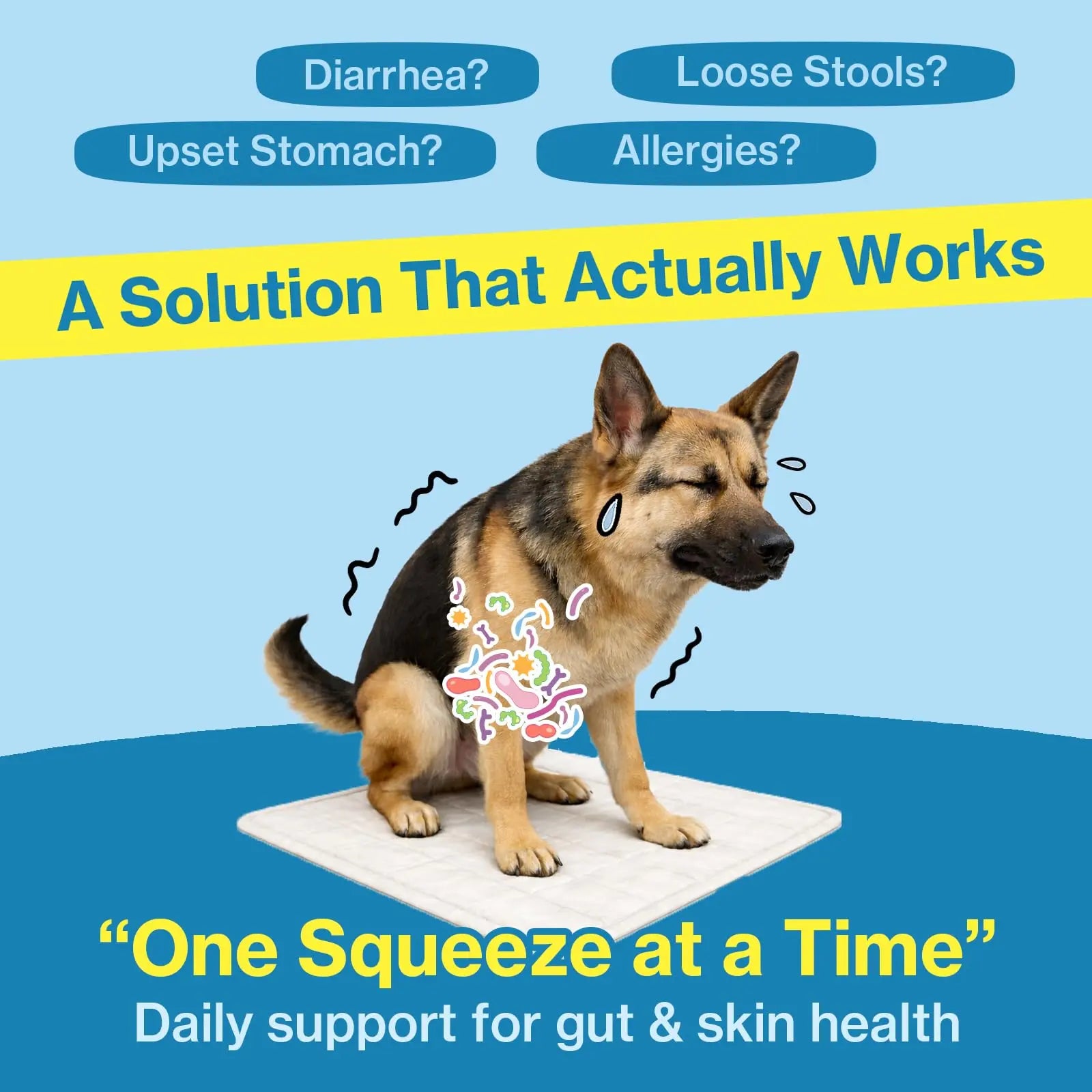 Doctor By Squeeze Probiotics for Dogs Gut Health Immunity Skin&Allergy Care Diarrhea Relief Digestive Stomach Support with L. crispatus KT-11 Lickable Paste Formula Individually Packaged, Chicken Doctor Bynz supplements
