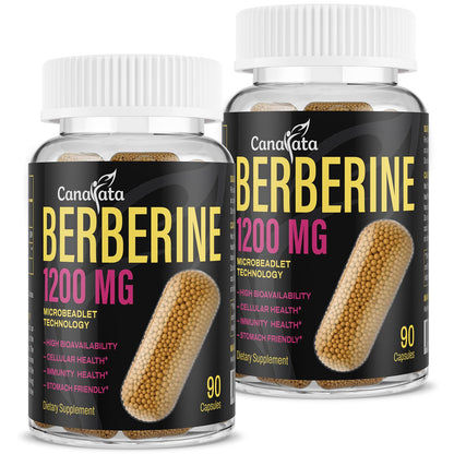 Berberine Supplement 1200mg Berberine HCL - High Bioavailability Microbeadlet CanarataUS supplements
