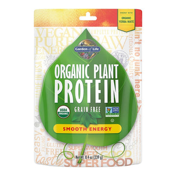 Garden of Life Organic Plant Protein Smooth Energy Powder, 10 Servings - Vegan, Grain Garden of LifeUS supplements