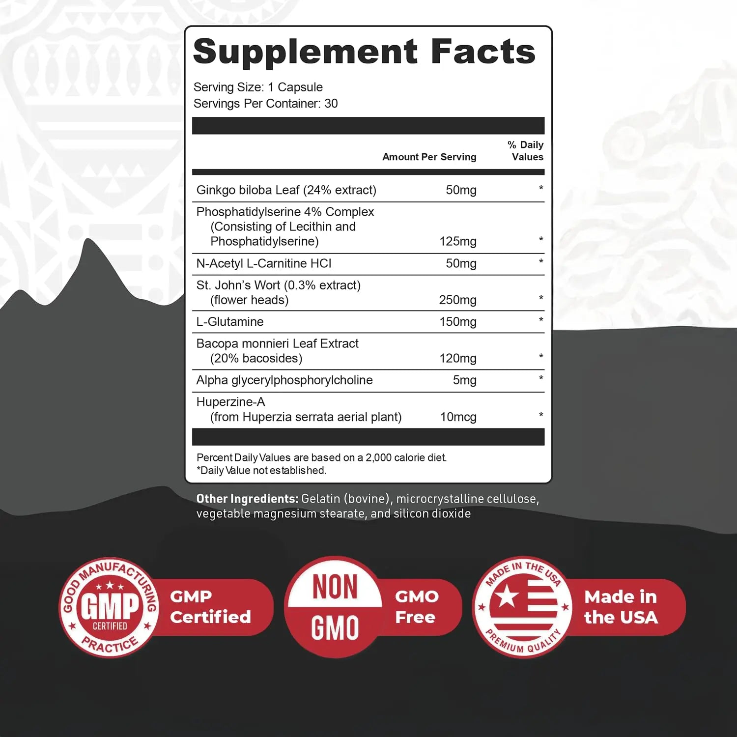 Nature’s NutriWave TribalForce X – Daily Botanical Supplement with Ginkgo Biloba, Bacopa, & Amino Acids – Non-GMO, Natural & Stimulant-Free Formula, Made in USA – 30 Capsules, 1 Month Supply Nature’s NutriWavenz supplements