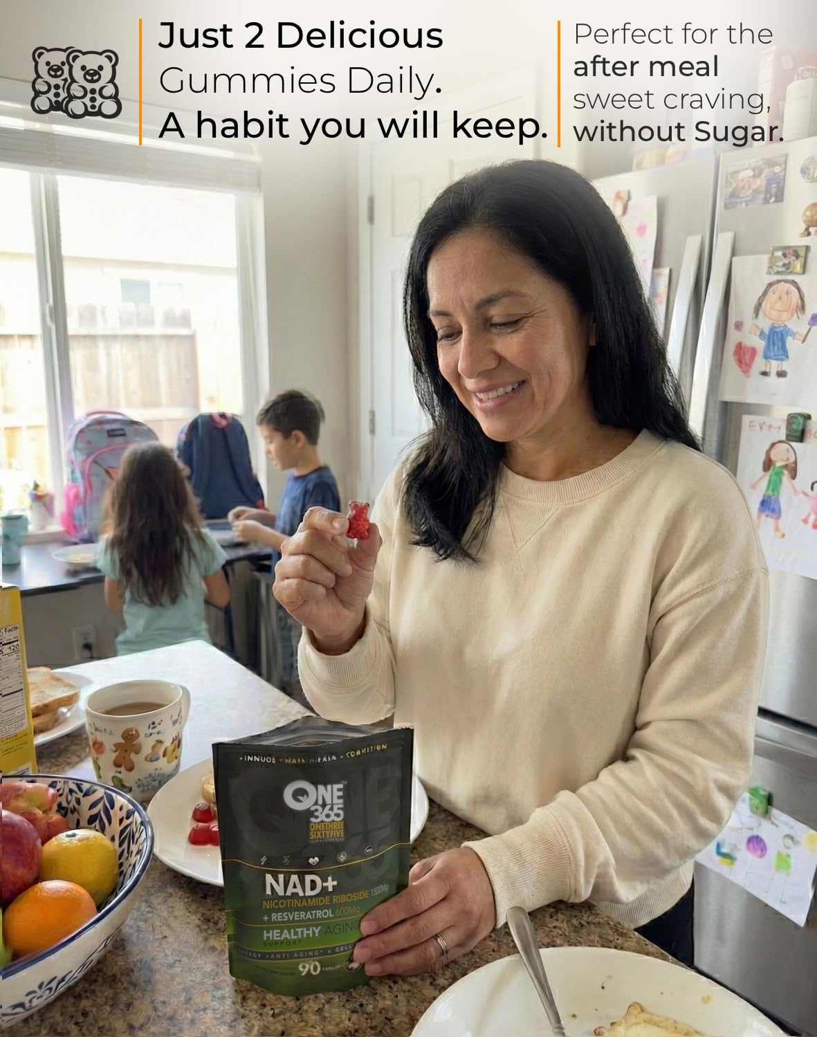 ONE 365 NAD+ Supplement Gummies Nicotinamide Riboside Resveratrol Cellular Energy Healthy Aging Support Antioxidant NAD Plus Booster for Women and Men Vegan Non GMO 1500mg Gummy Vitamins ONE 365Au supplements
