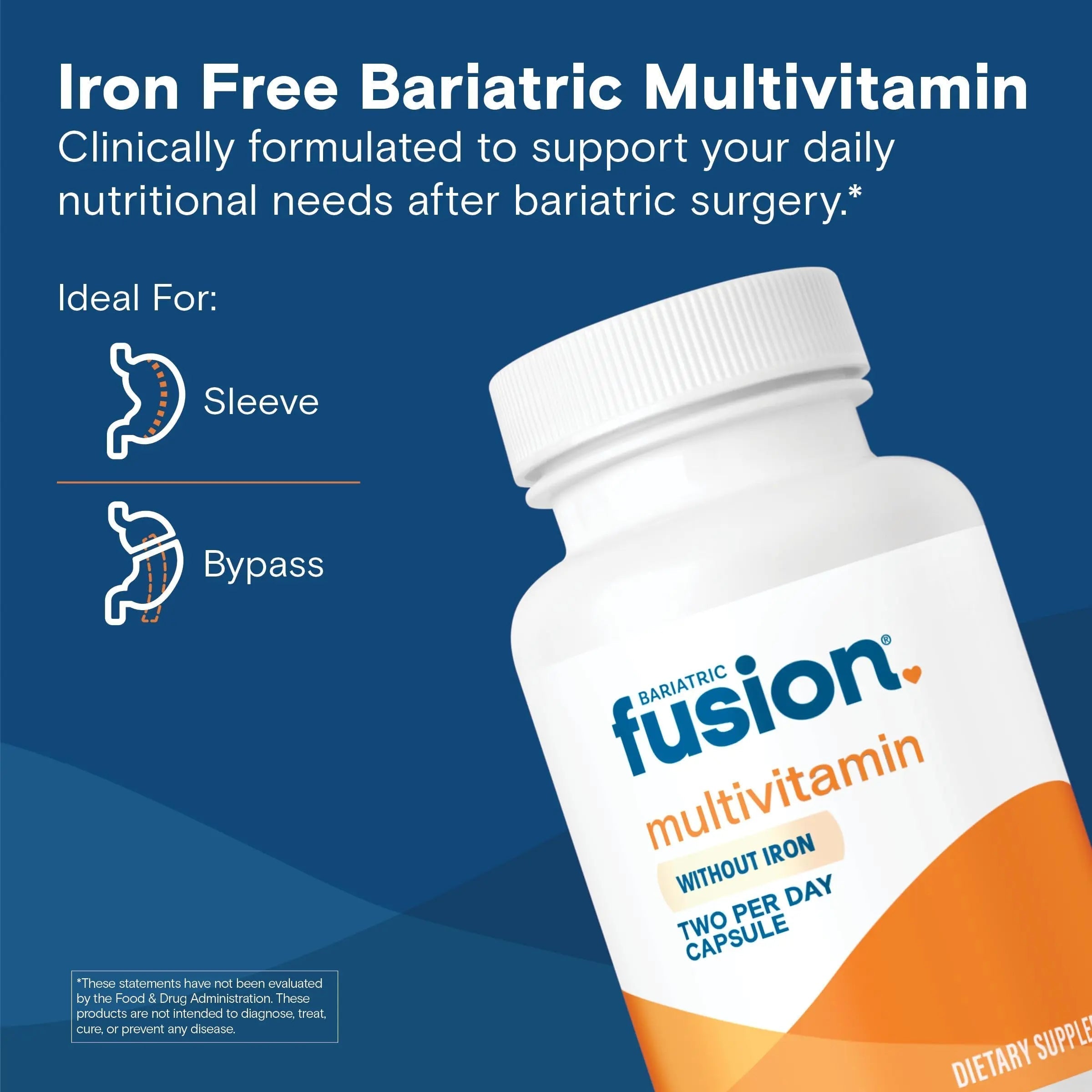 Bariatric Fusion Bariatric Multivitamin Without Iron | Post Bariatric Surgery Patients | Iron Free Bariatric Vitamin Bariatric FusionAu supplements