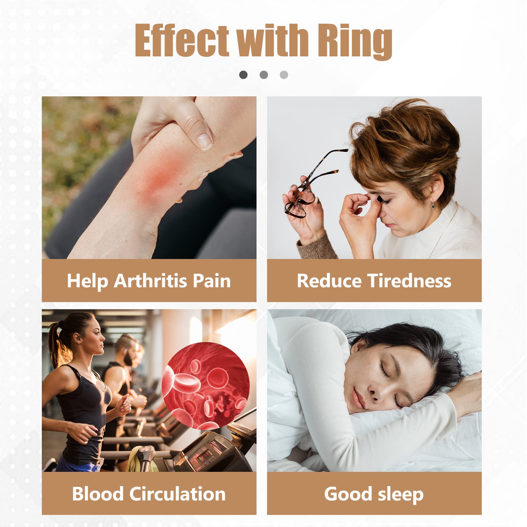 Jecanori Copper Rings for Women,Magnetic Ring Adjustable Love Heart Copper Rings JecanoriUS supplements