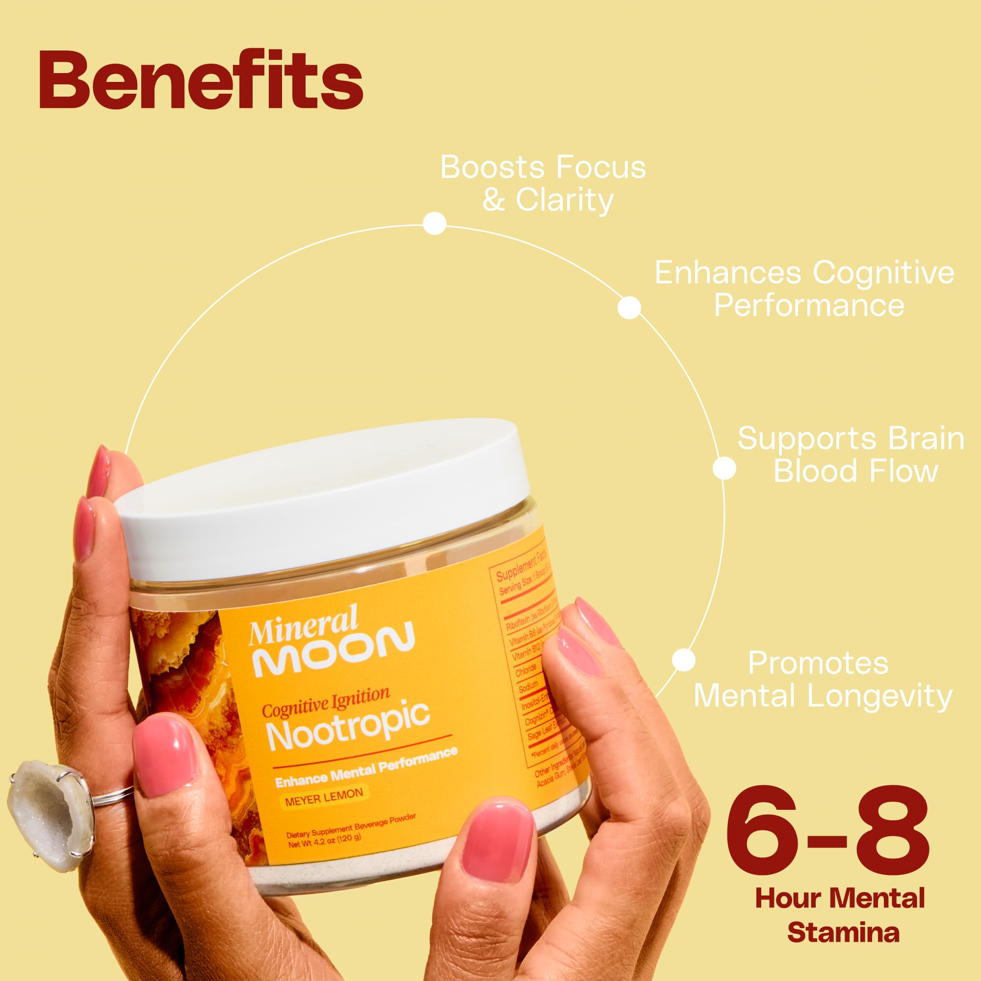 Mineral Moon Premium Cognitive Ignition Nootropic Powder - Brain Supplements For Memory & Focus - Sage Extract, B Vitamins,Cognizine Citicoline& nooLVL - Supports Mental Clarity - No Caffeine or Sugar Mineral MoonAu supplements
