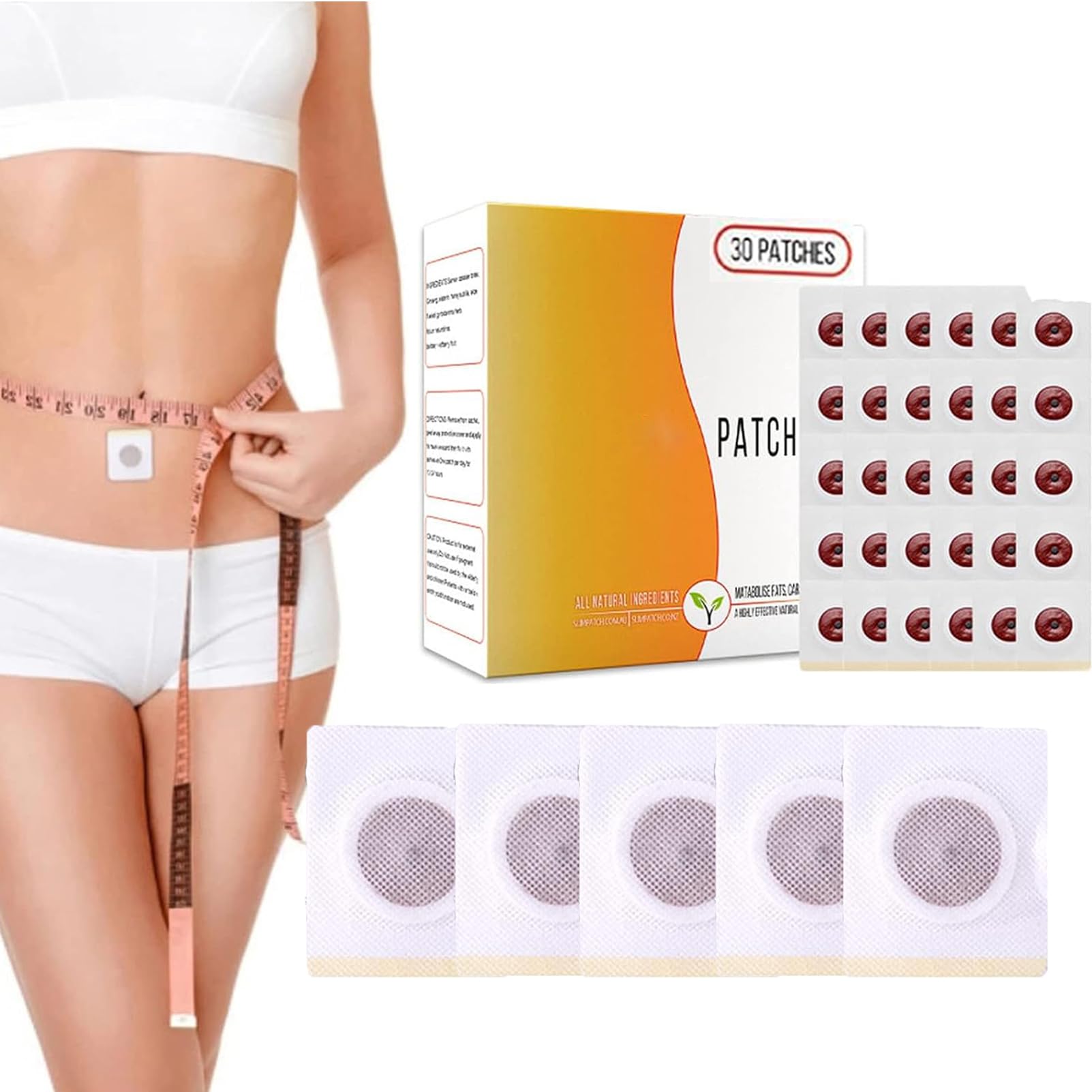 30Pcs Belly Patch, Waterproof Stickers for Women Girls, Natural Belly Sticker for Women and Men RosardenAu supplements