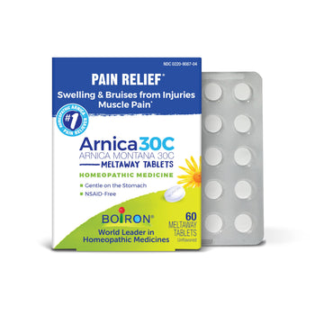 Boiron Arnica 30C Tablets for Pain Relief from Muscle Pain, Joint Soreness, Swelling from Injury or Bruises - 60 Count BoironAu supplements