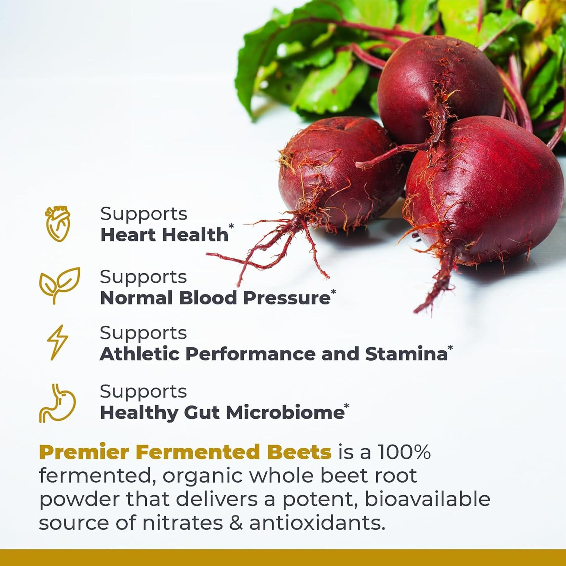 Premier Research Labs Premier Fermented Beets - Beet Root Powder Fermented, Organic Fermented Beets for Men & Women, Beetroot, Nitrates, Blood Pressure Support, USDA Organic - 6.3 Oz Jar Premier Research LabsAu supplements