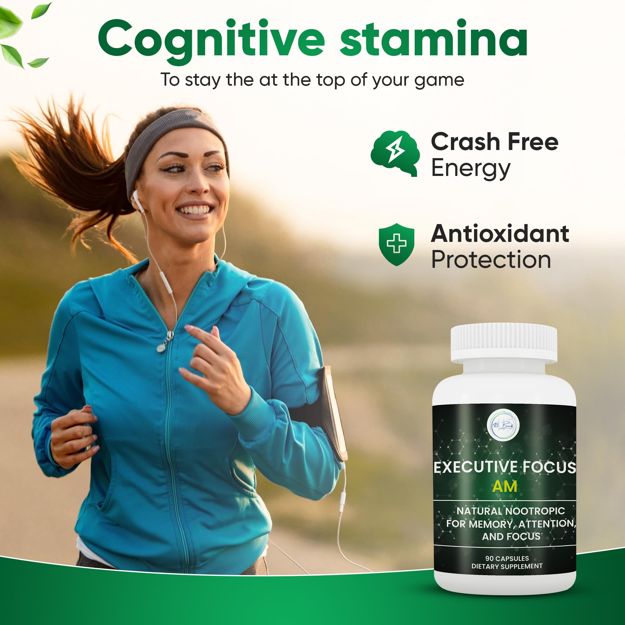 12-in-1 Natural Nootropic Brain Supplement for Memory and Focus, Nootropic for Men & Women, Brain Support Pill for Adults, Brain Vitamins - Focus 30 Day Supply Executive FocusAu supplements