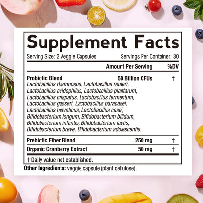 Doctor's Recipes Women's Probiotics, 50 Billion CFU 16 Strains, with Organic Prebiotics Doctor's RecipesUS supplements