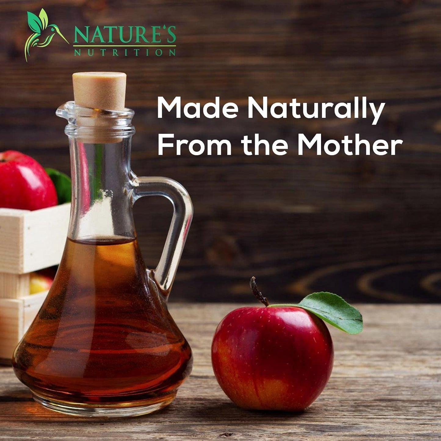 Nature's Nutrition Apple Vinegar Gummy for Weight Loss 1000mg - Vegan Apple Cider Vinegar Nature's NutritionUS supplements