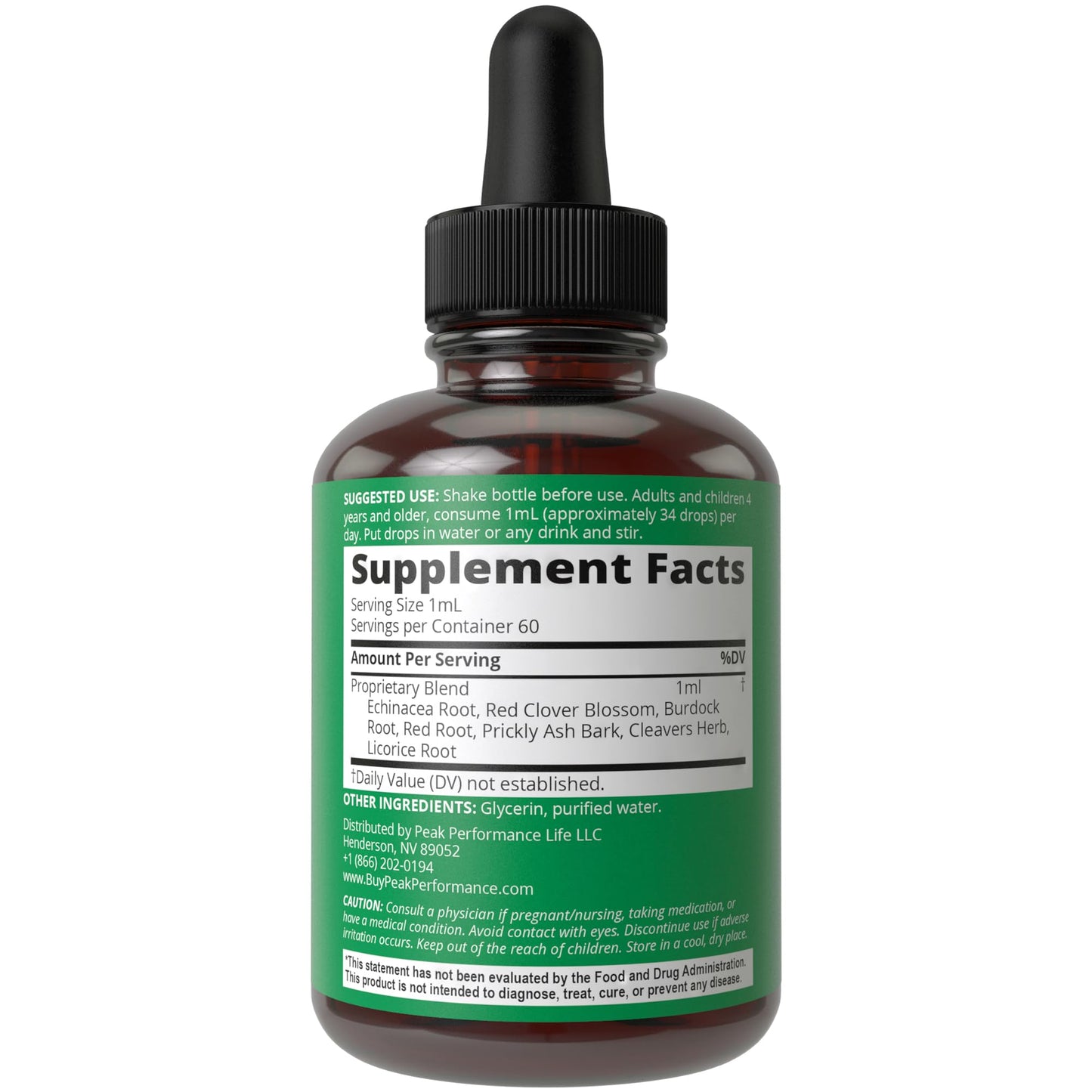 Lymphatic Drainage Drops. Sugar Free 7-in-1 Lymph Detox And Cleanse Support Peak PerformanceUS supplements