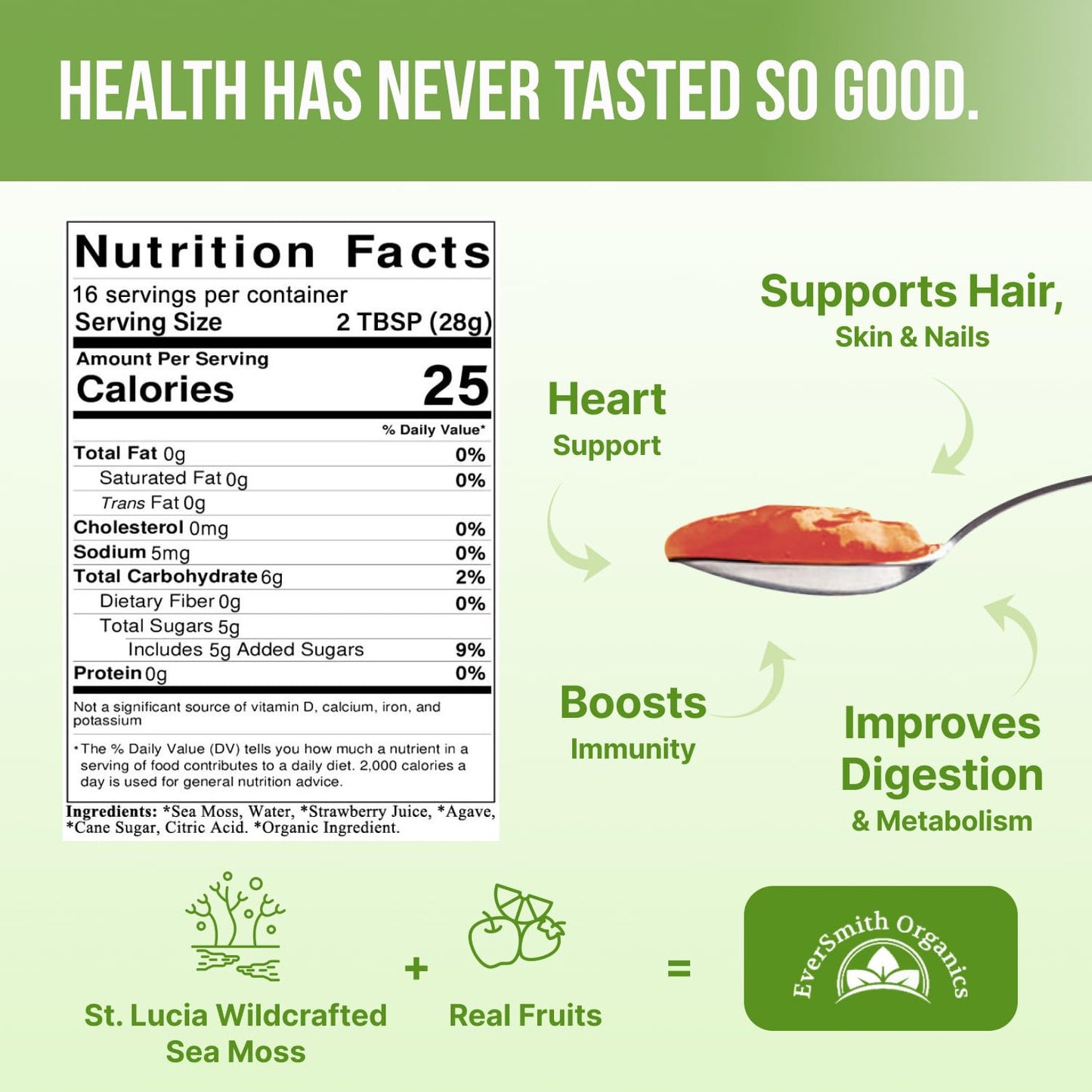 EverSmith Organics - Wildcrafted Irish Sea Moss Gel | Made in USA | Rich in Vitamins EverSmith OrganicsUS supplements