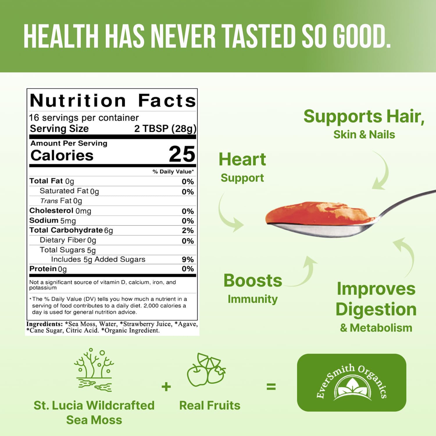 EverSmith Organics - Wildcrafted Irish Sea Moss Gel | Made in USA | Rich in Vitamins EverSmith OrganicsUS supplements