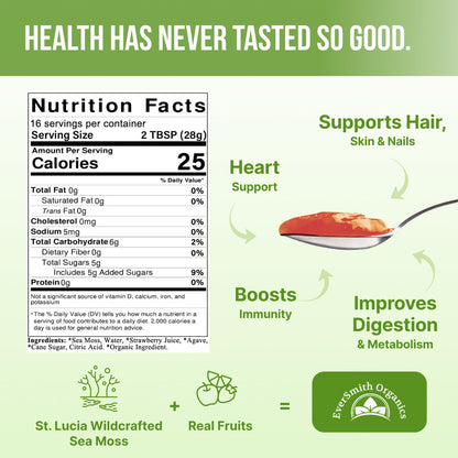 EverSmith Organics - Wildcrafted Irish Sea Moss Gel | Made in USA | Rich in Vitamins EverSmith OrganicsUS supplements