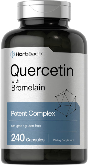 Quercetin with Bromelain Supplement | 240 Capsules | Non-GMO and Gluten Free HorbäachAu supplements