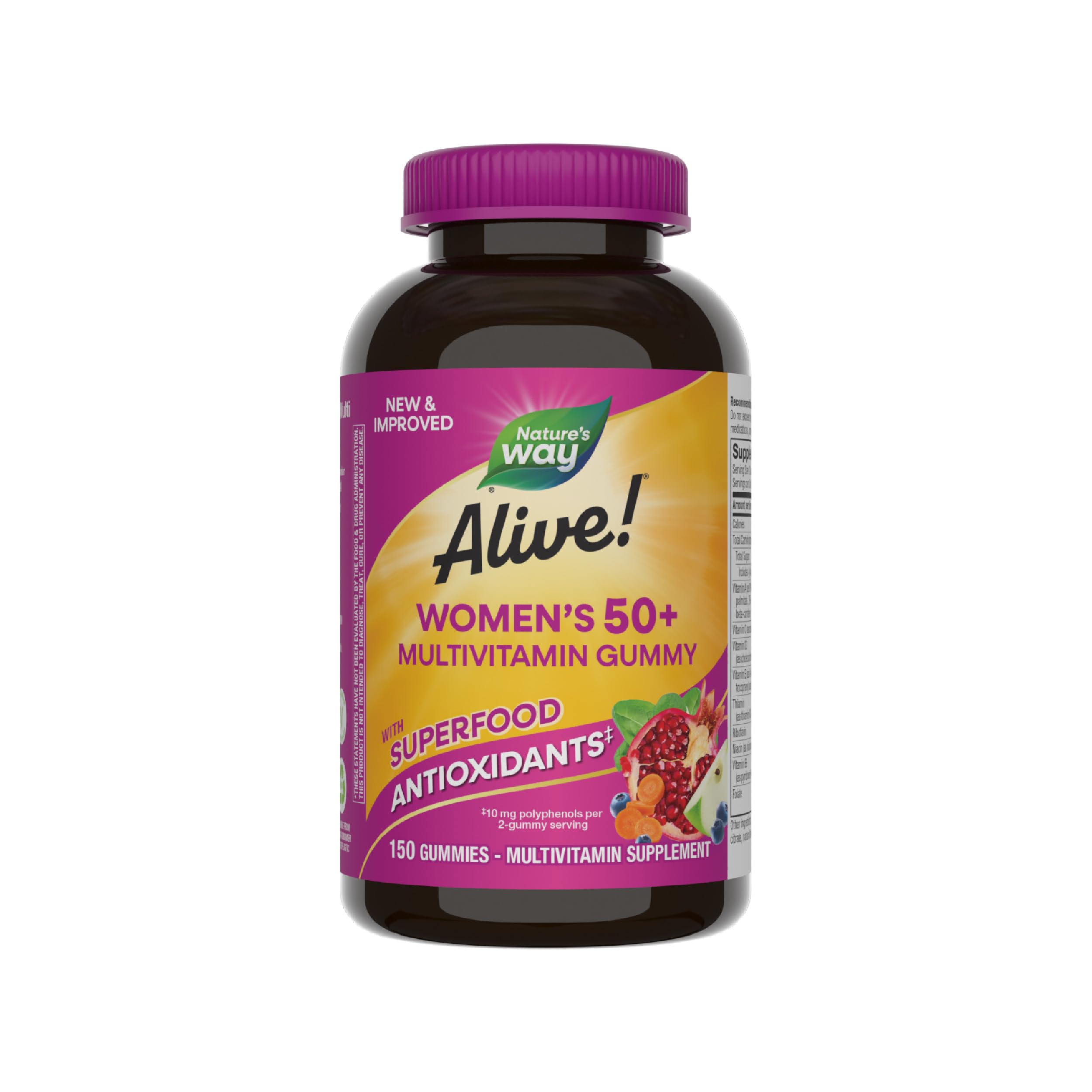 Nature's Way Alive! Women's 50+ Daily Gummy Multivitamins, Women's Supplements, Supports Healthy Heart, Brain & Bones Nature's WayAu supplements