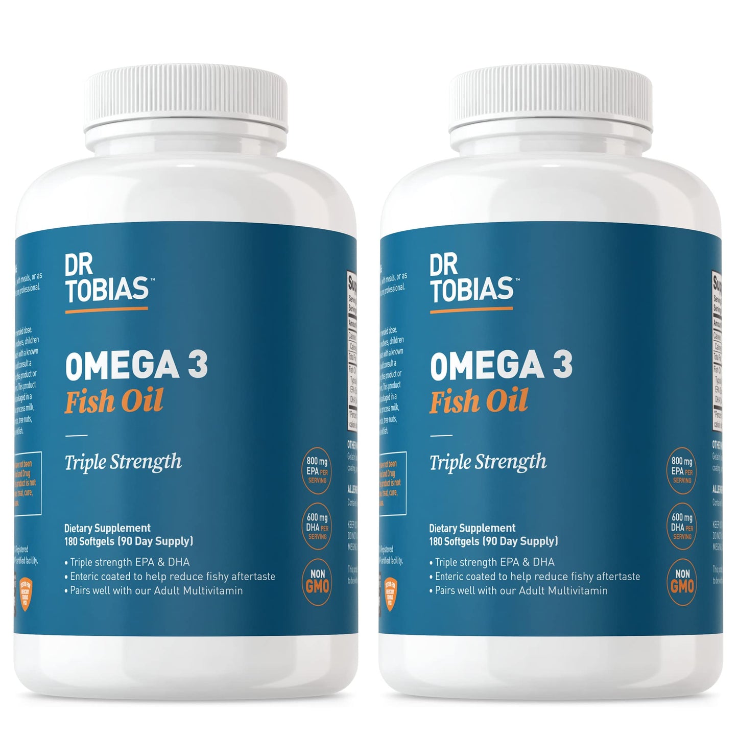 Dr. Tobias Omega 3 Fish Oil, 800 mg EPA 600 mg DHA Omega 3 Supplement for Heart Dr. TobiasUS supplements