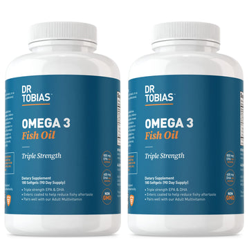 Dr. Tobias Omega 3 Fish Oil, 800 mg EPA 600 mg DHA Omega 3 Supplement for Heart Dr. TobiasUS supplements
