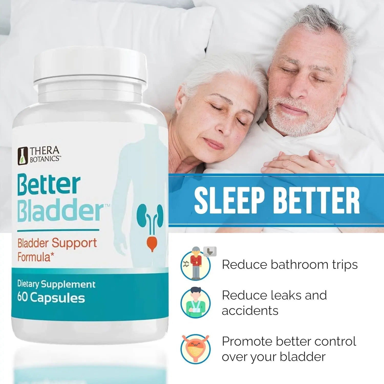 Better Bladder Control Supplement for Women & Men – Bladder Support Supplement to Help Reduce Urinary Leaks, Frequency & Urgency - 60 Count (1 Bottle) Better BladderAu supplements