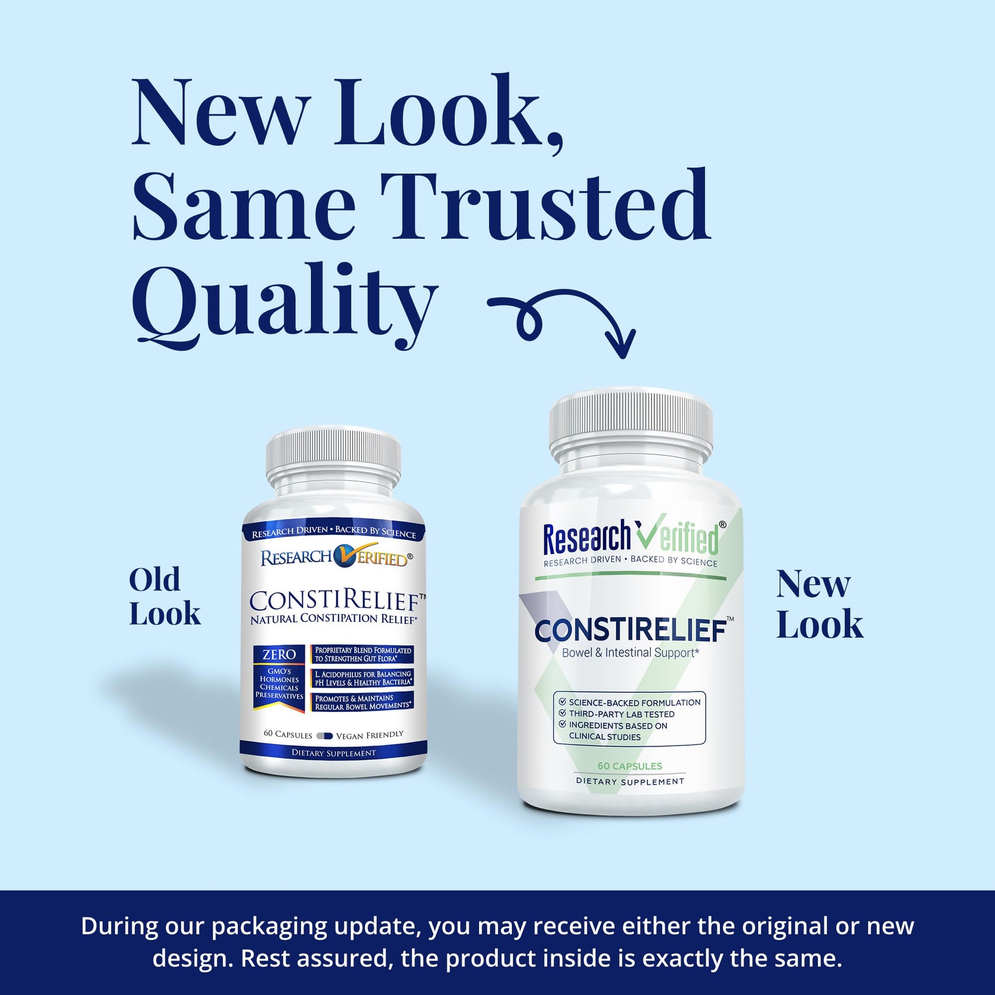 Research Verified ConstiRelief - The best Supplement for Constipation Relief on the market - with L. Acidophilus for long term health and prevention. 100% back guarantee! (Pack of 3) Research VerifiedAu supplements