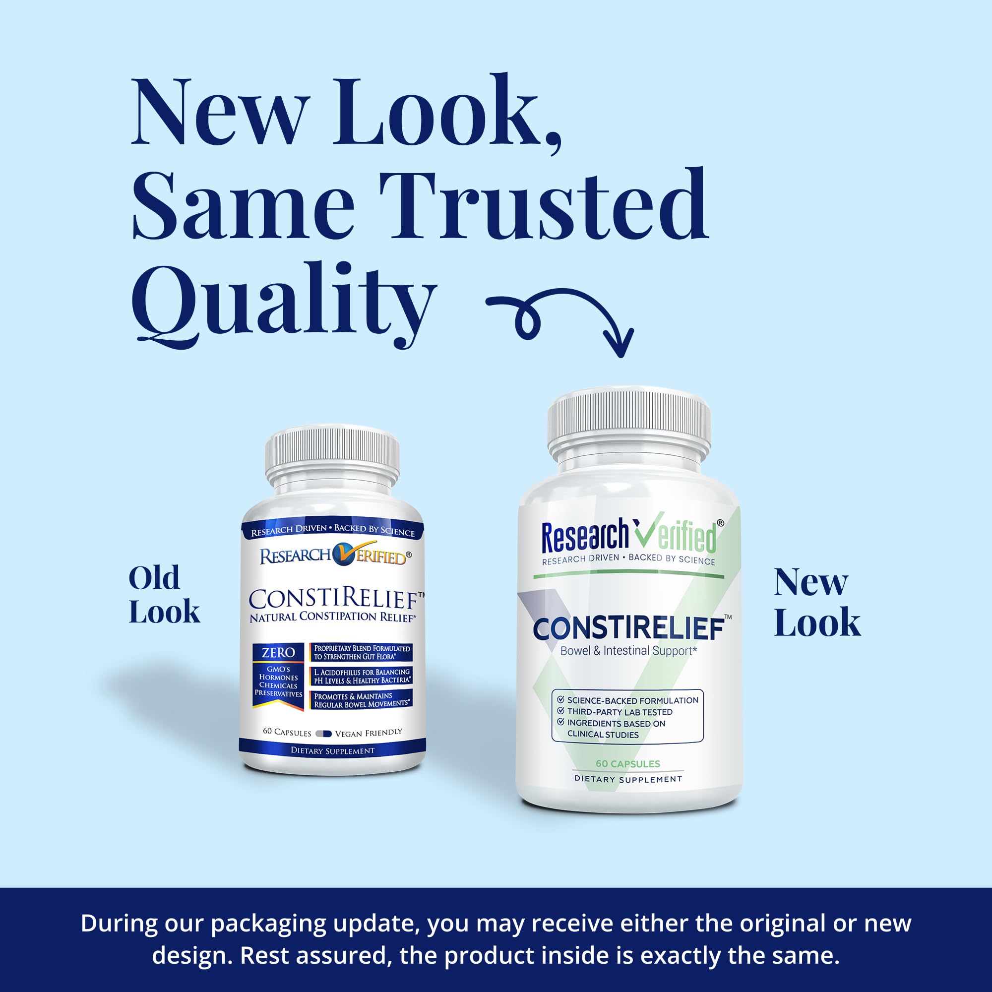 Research Verified ConstiRelief - The best Supplement for Constipation Relief on the market - with L. Acidophilus for long term health and prevention. 100% back guarantee! (Pack of 3) Research VerifiedAu supplements