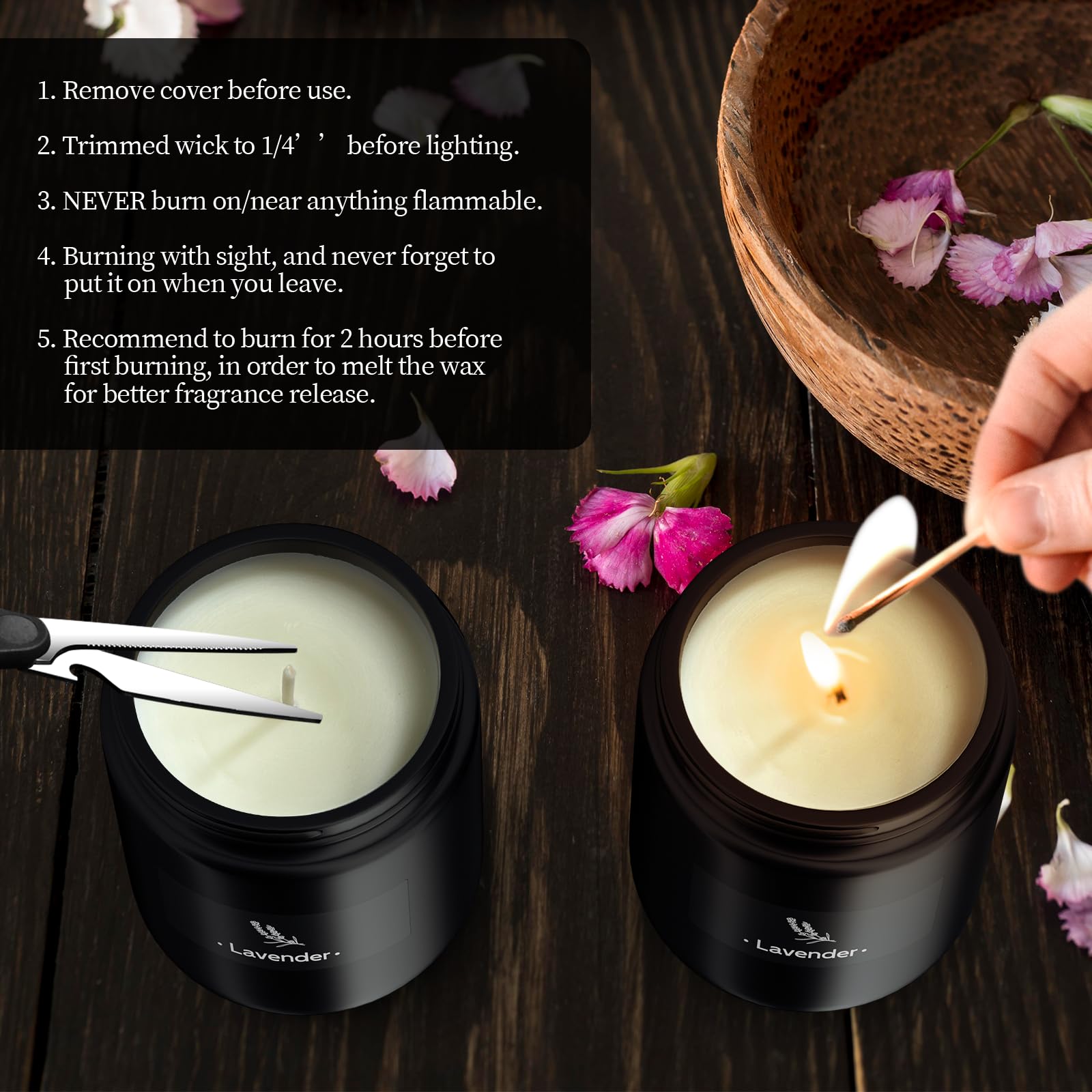 2 Pack Scented Candles for Home Scented, Strong Fragranced Aromatherapy Candles - 6 Oz TranquilBlissAu supplements