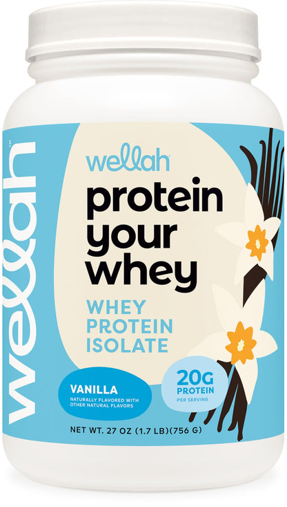 Wellah Your Whey (30 Servings, Vanilla) - Whey Protein Isolate Protein WellahUS supplements