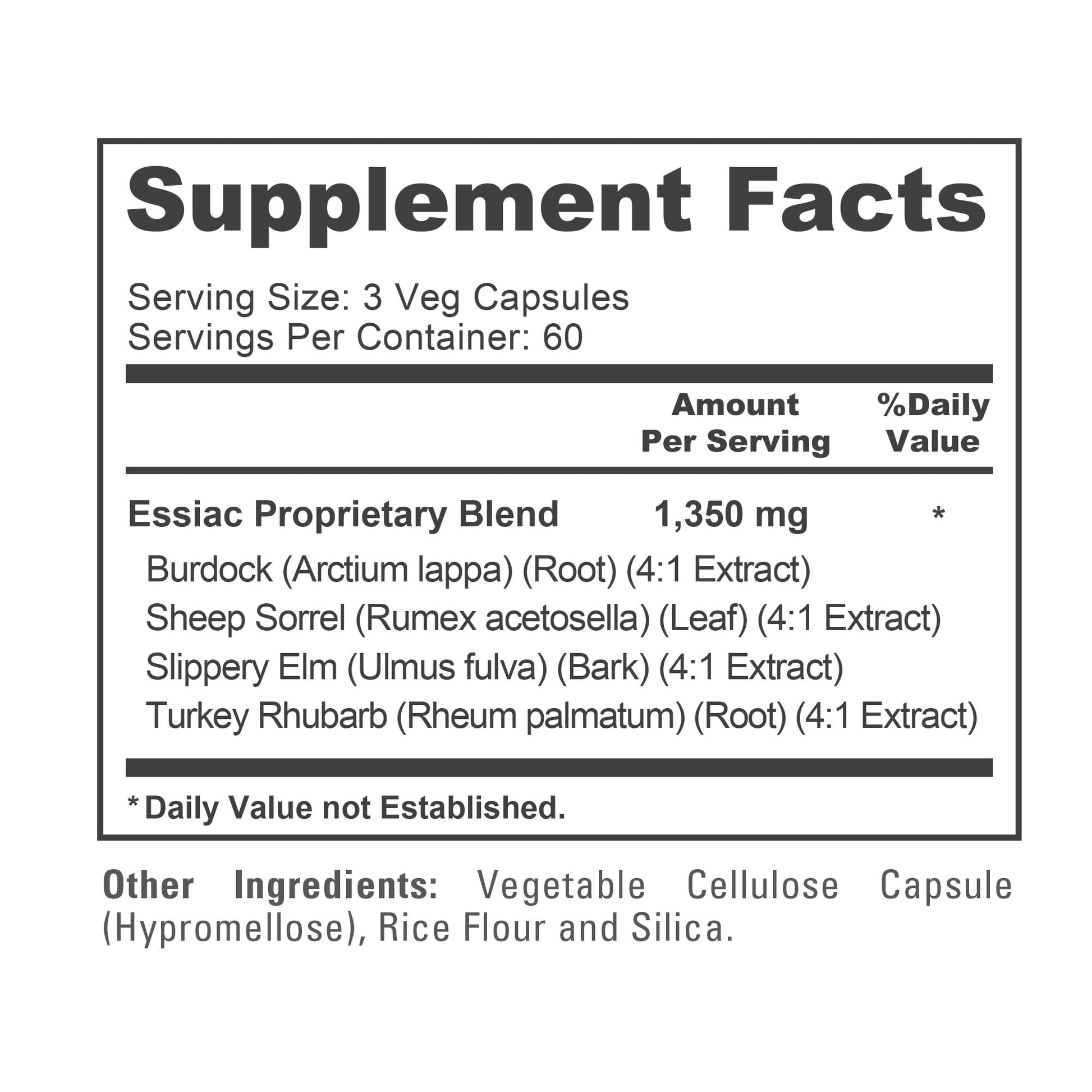 NusaPure Essiac Tea 1350 mg 180 Veggie Caps (Vegetarian, Non-GMO) NusaPureAu supplements