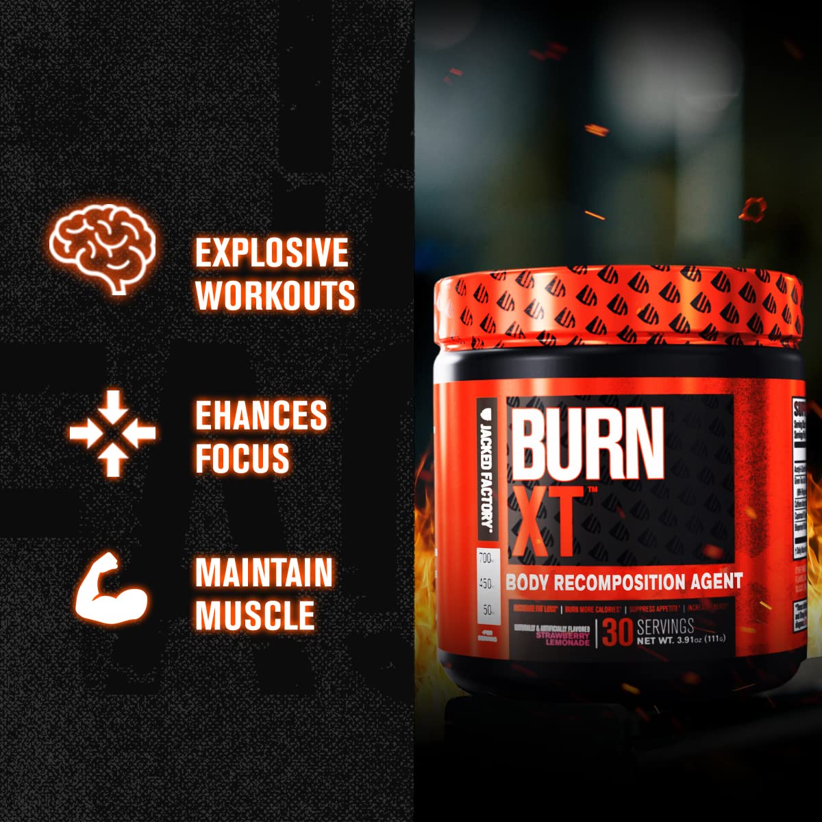 Jacked Factory Burn-XT Powder for Men & Women - Improve Focus & Increase Energy Jacked FactoryUS supplements