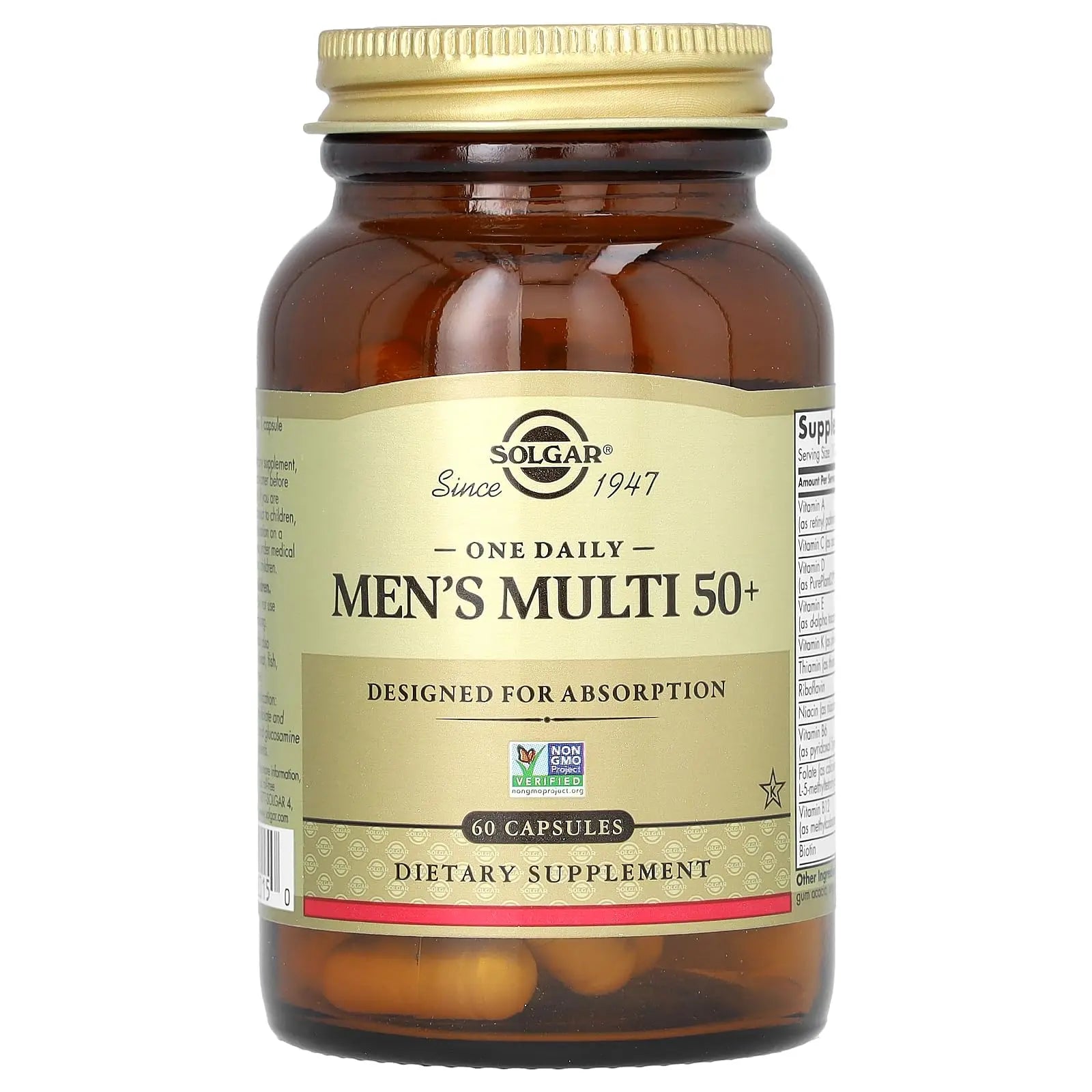 Solgar One Daily Men's Multi 50+ Whole Body Support for Men 50 and Older Highly Absorbable Delayed Release Heart, Energy SolgarAu supplements