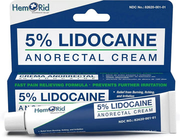 HemRid Maximum Strength Lidocaine Cream for Pain Management. Fast-Acting Hemorrhoid Solution with 5% Lidocaine. Instant Anal Itch and Numbing Effect HemRidAu supplements