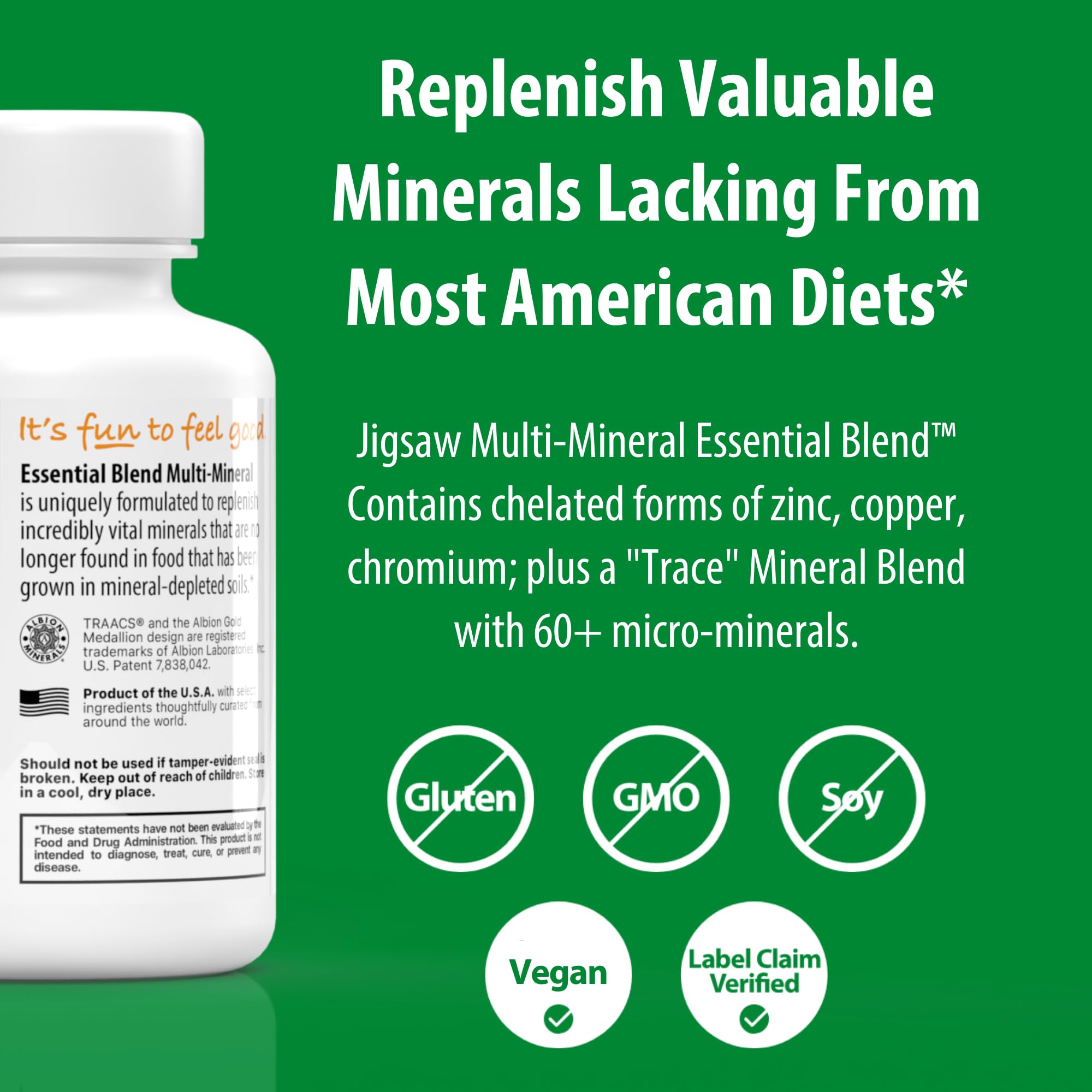 Jigsaw Health Multi-Mineral Essential Blend | 90 Capsules | 90 Servings Jigsaw HealthAu supplements