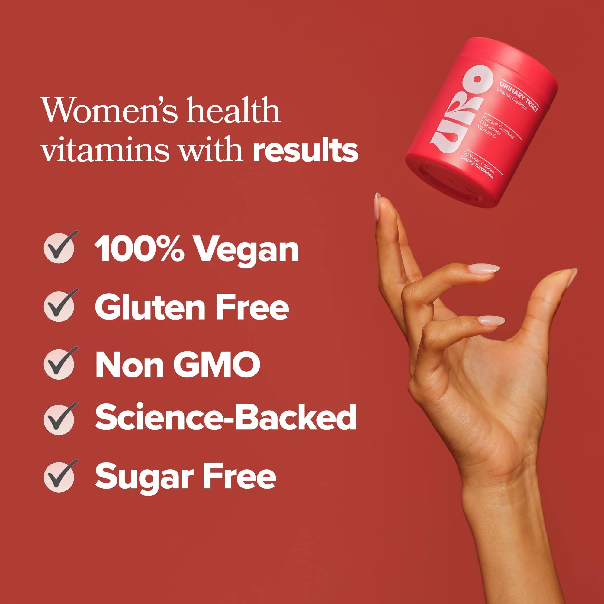 URO Urinary Tract Health Supplement for Women, 60 Count (Pack of 2) - Urinary Support O PositivAu supplements