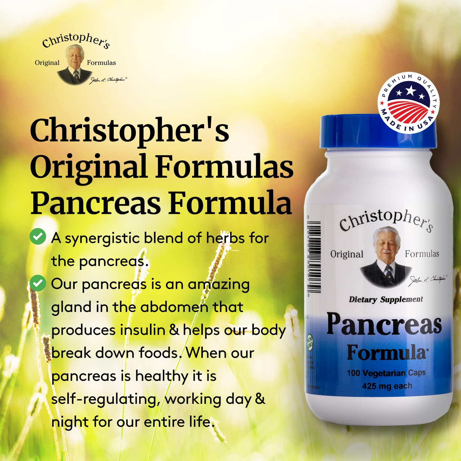 Christopher's Original Formulas Pancreas Formula - Pancreas Cleanse Detox & Repair - Probiotics for Digestive Health Christopher's Original FormulasAu supplements