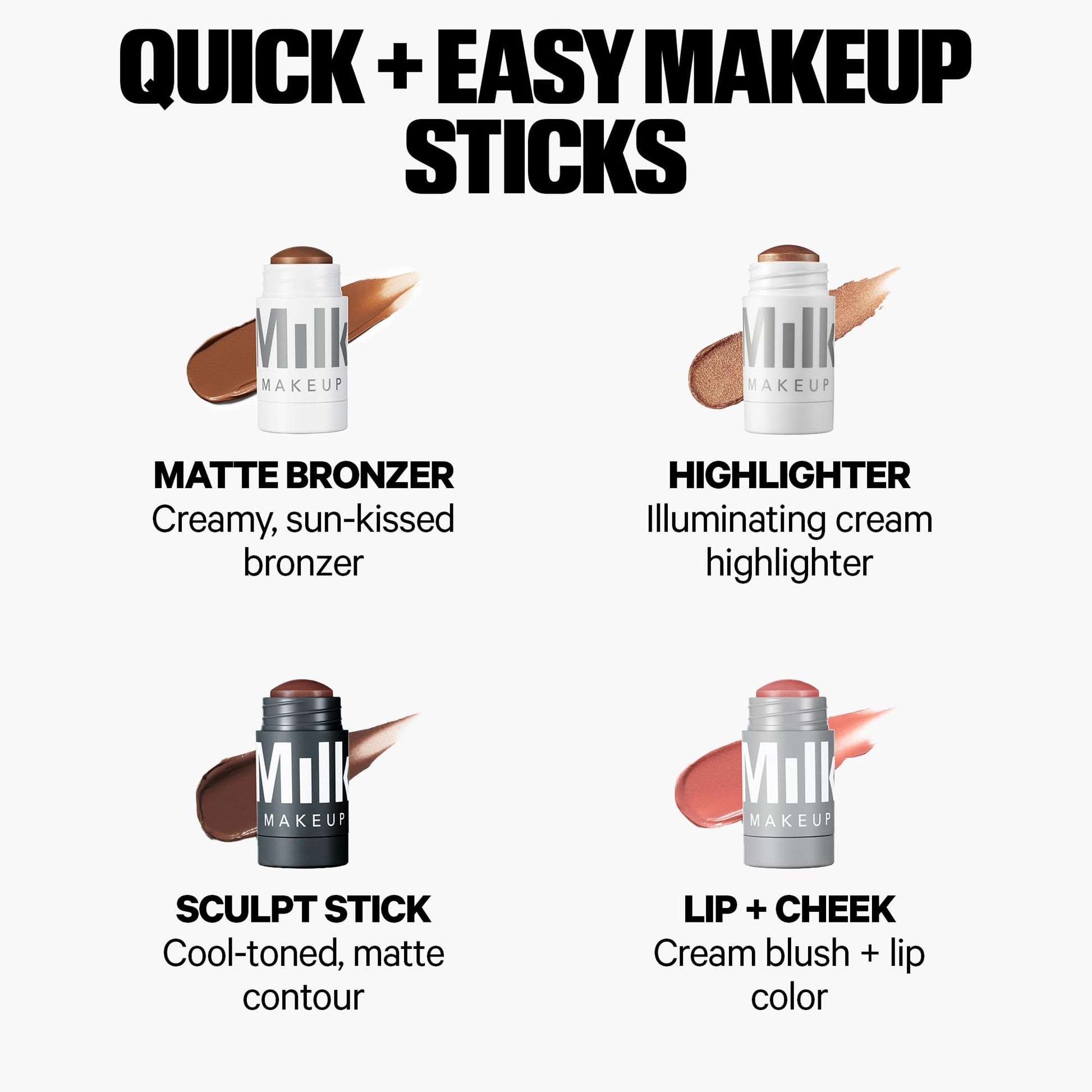 Milk Makeup Sculpt Stick – Cool-Toned Cream Contour Stick Adds Depth, Dimension + Shape for Natural-Looking Shadows – Hydrating, Buildable Formula w/Thyme Extract – Toasted (Fair to Light), 0.19 oz Milk MakeupAu supplements