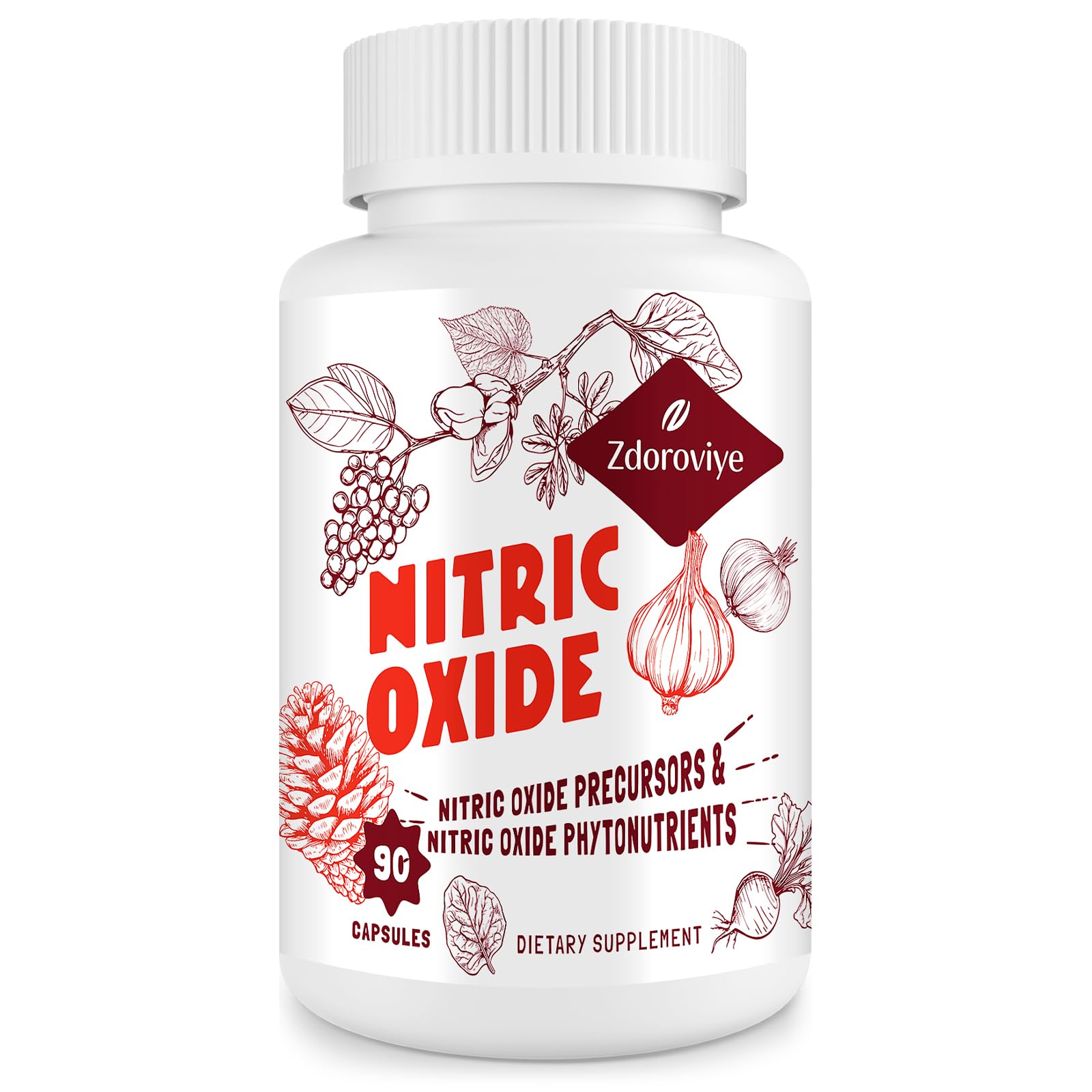 Zdoroviye Nitric Oxide Supplement for Men, 90 Capsules (2 Pack) ZdoroviyeAu supplements