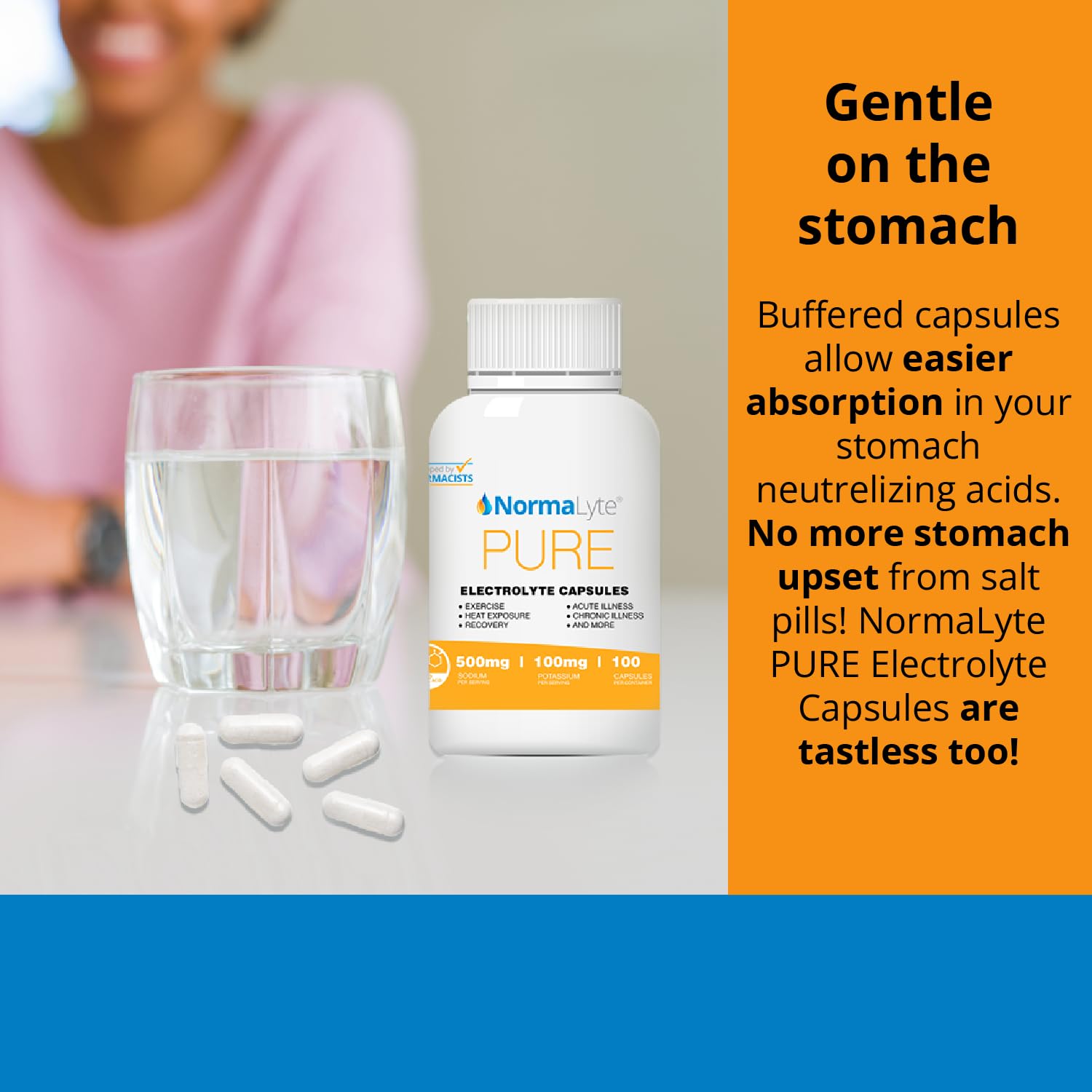 NormaLyte Electrolyte Capsules - Replenish Electrolytes for Peak Performance - Hydration Salt Pills with Essential Minerals for Energy Boost, and Muscle Recovery - 100ct/Bottle NormaLyteAu supplements