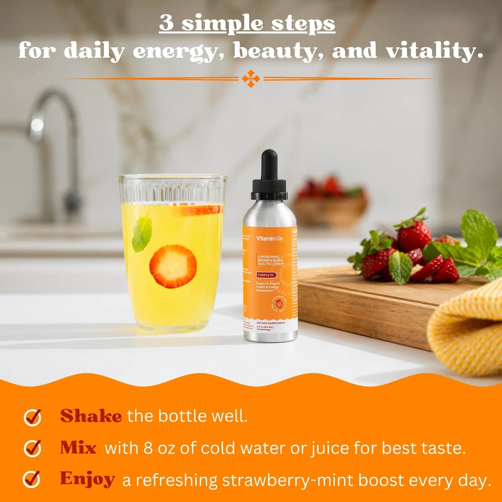Vitaminally Women’s 50+ Liposomal Liquid Multivitamin – 16 Essential Vitamins & Minerals for Energy, Bone & Immune Support VitaminallyAu supplements